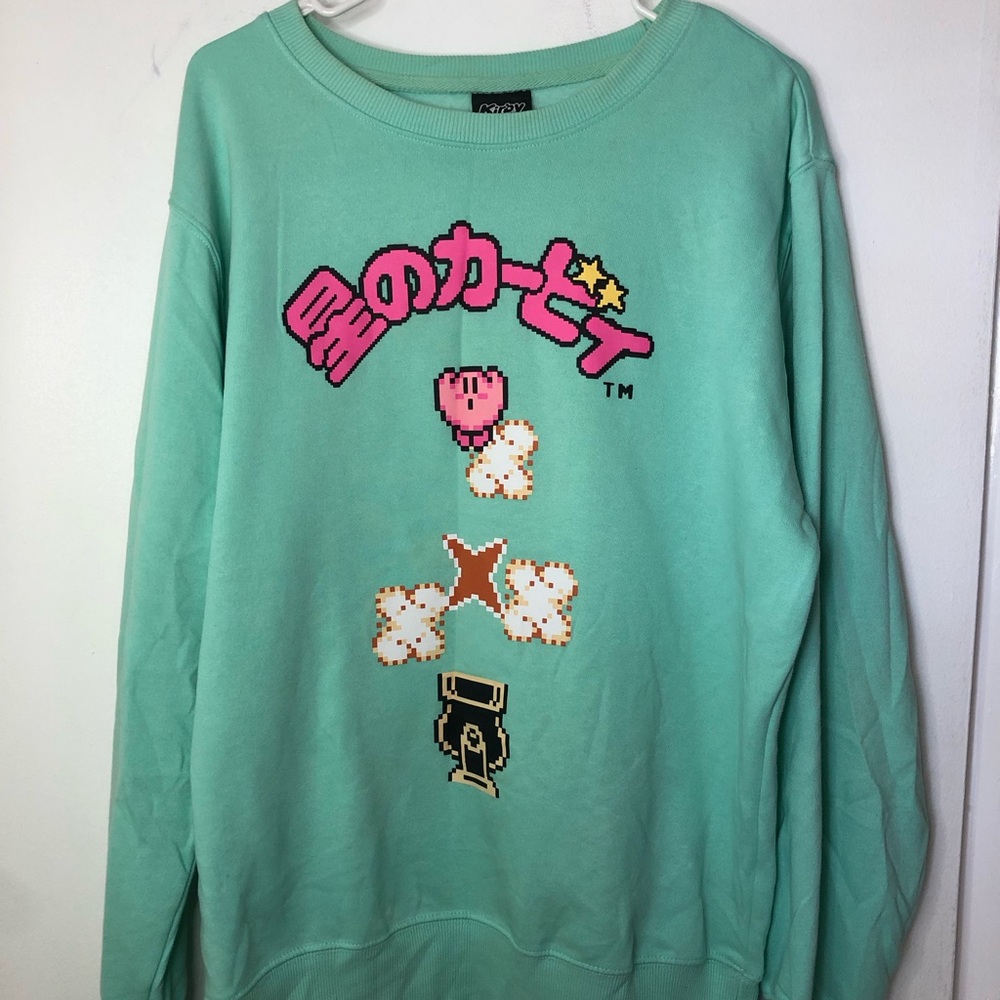 Nintendo Mint Green Kirby Graphic Sweater